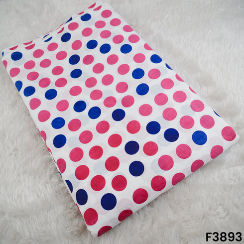 Polka Dot Print Cotton Fabric- F3893